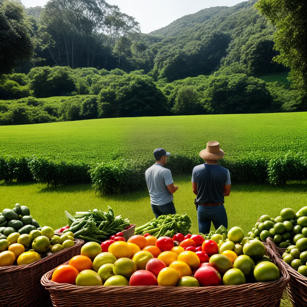 Fotos agricultores organicos frutas verduras