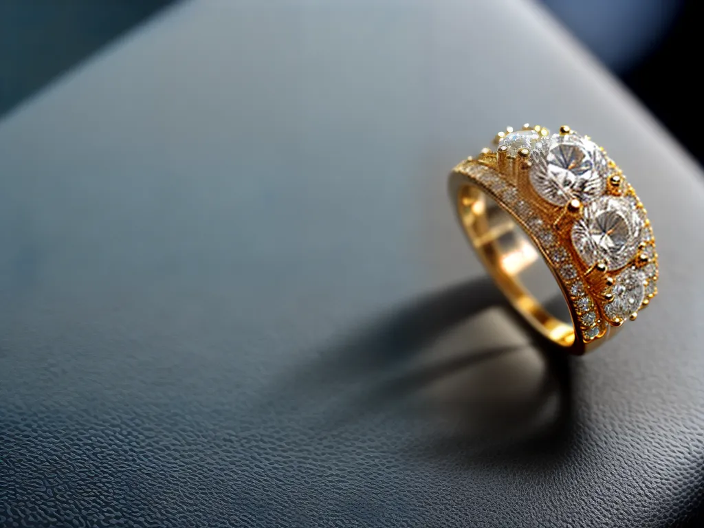 Fotos anel diamante brilhante artesanal