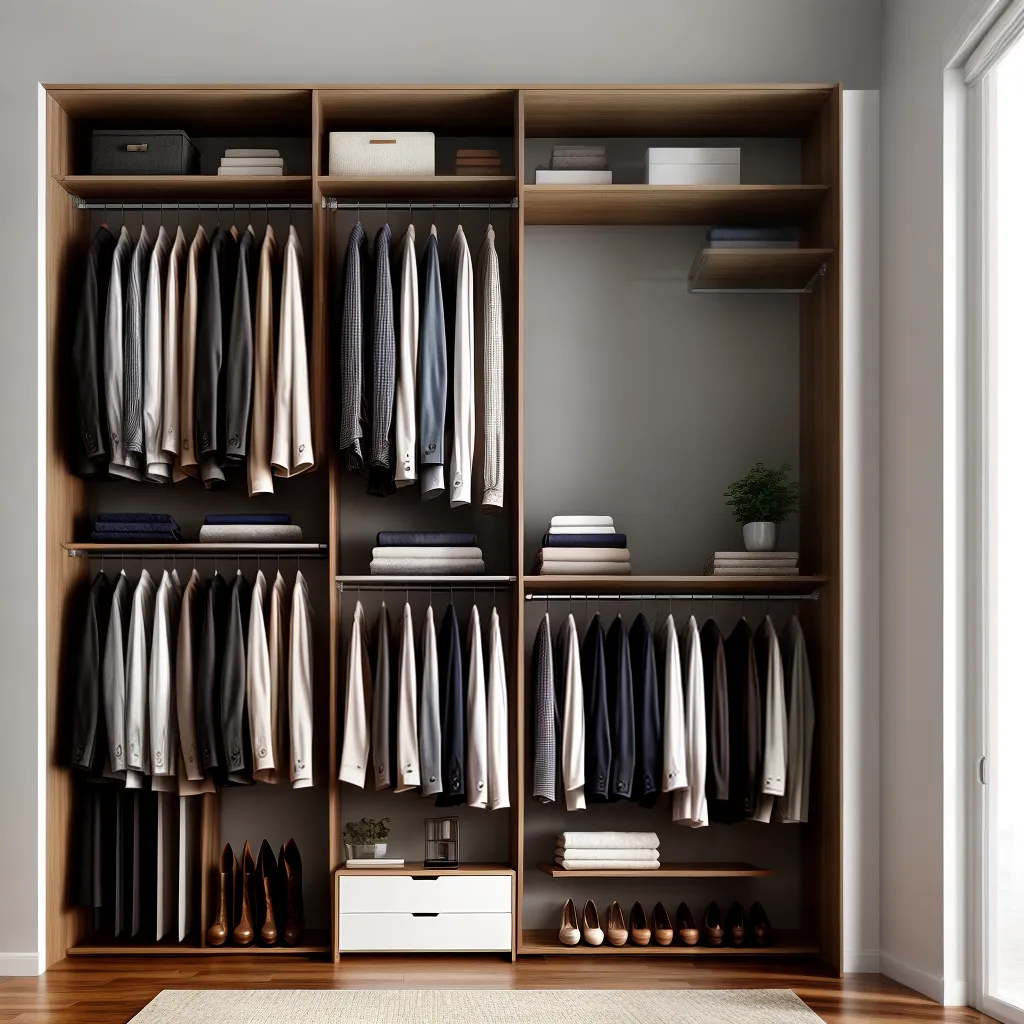 Fotos armario minimalista organizado acessorios