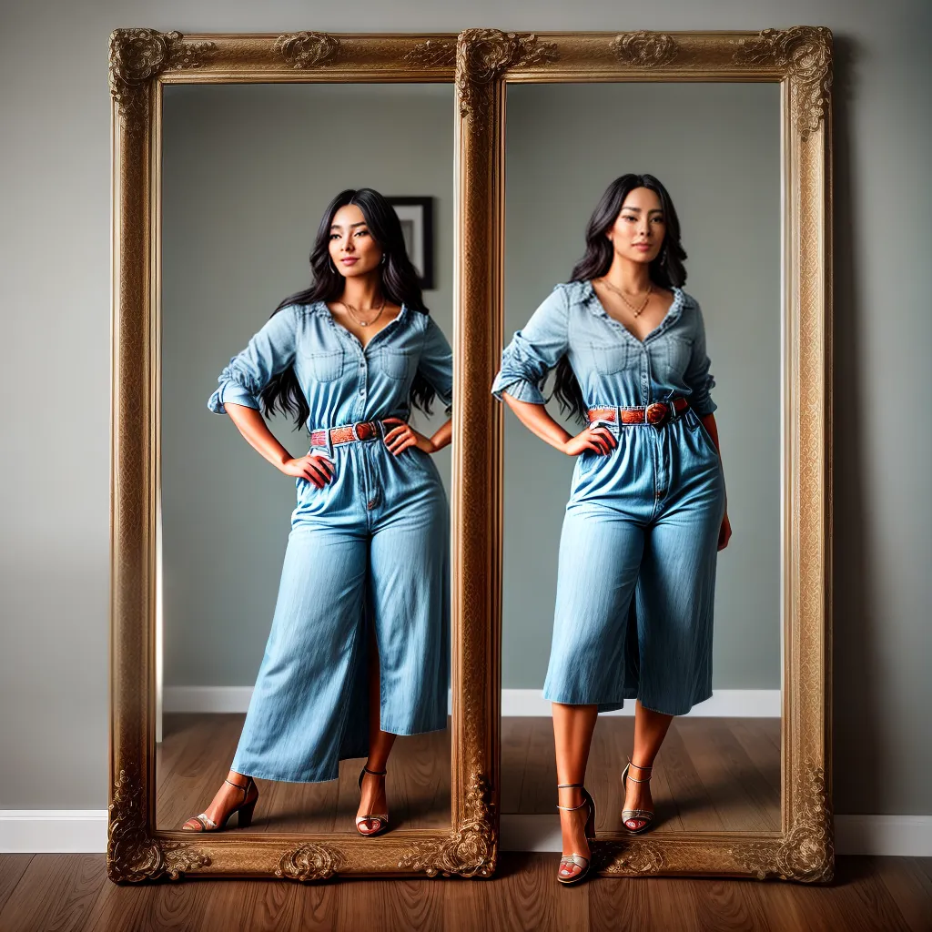 Fotos autoestima positiva espelho mulher roupa