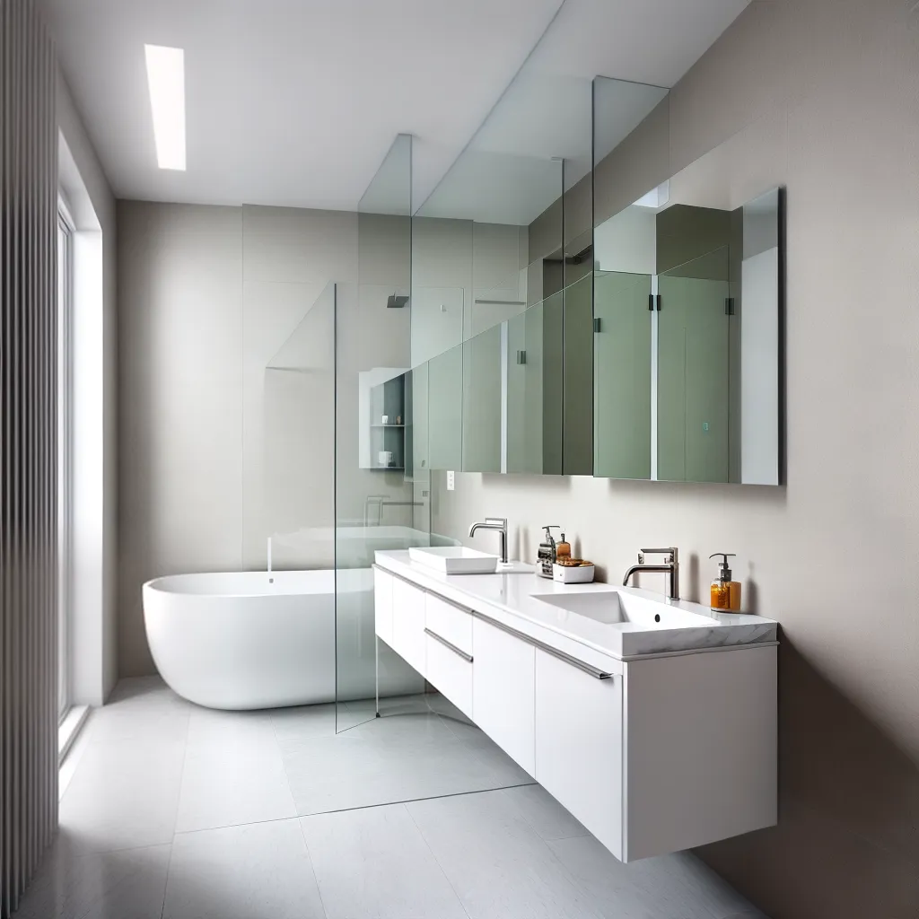 Fotos banheiro moderno branco cinza acessorios