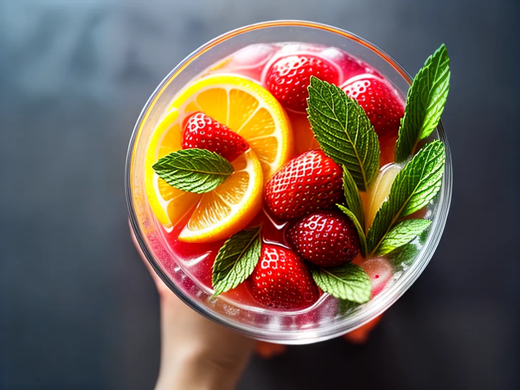 Fotos bebida refrescante frutas coloridas 1