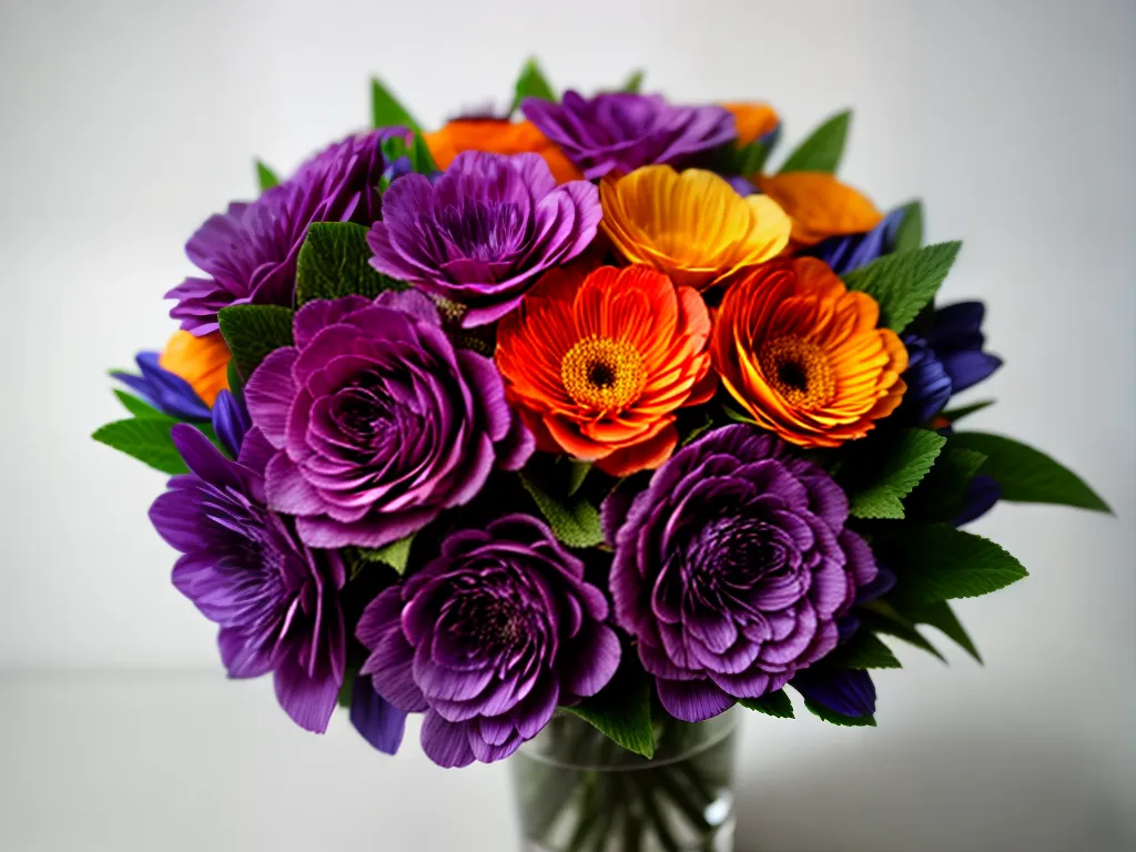 Fotos bouquet galhoba flores vibrantes elegante