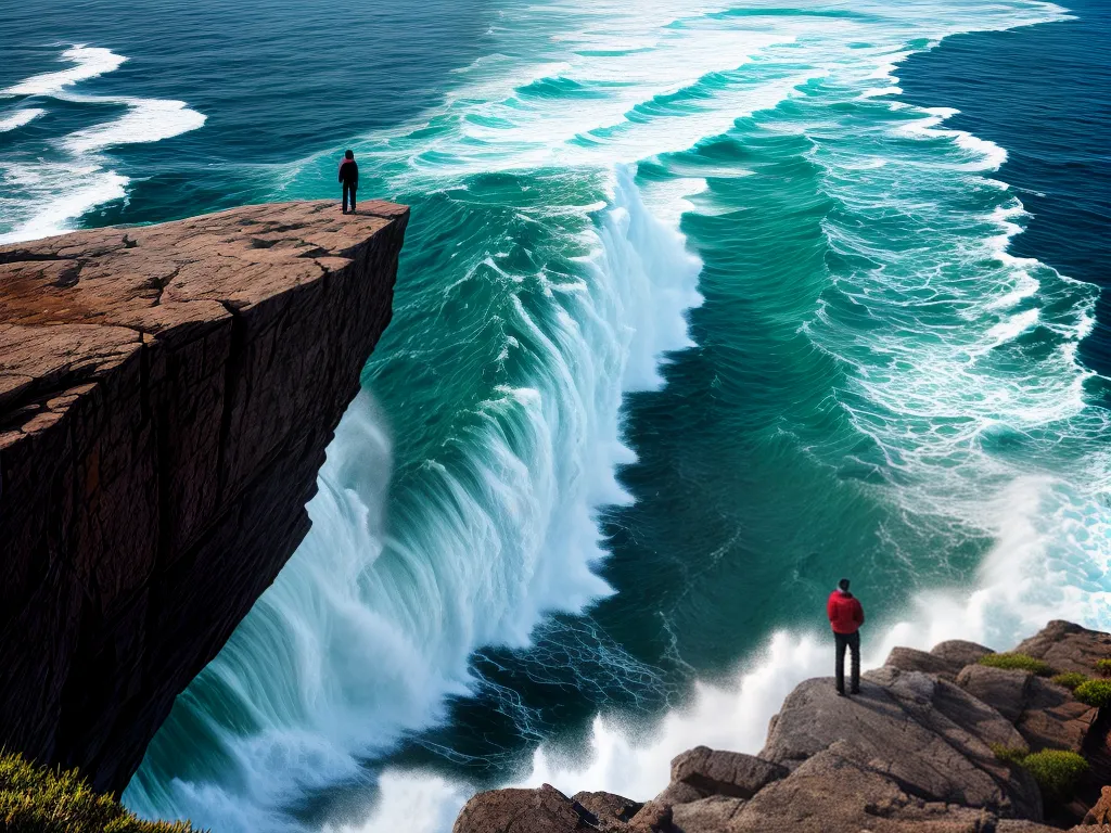 Fotos coragem mar tempestade cliff