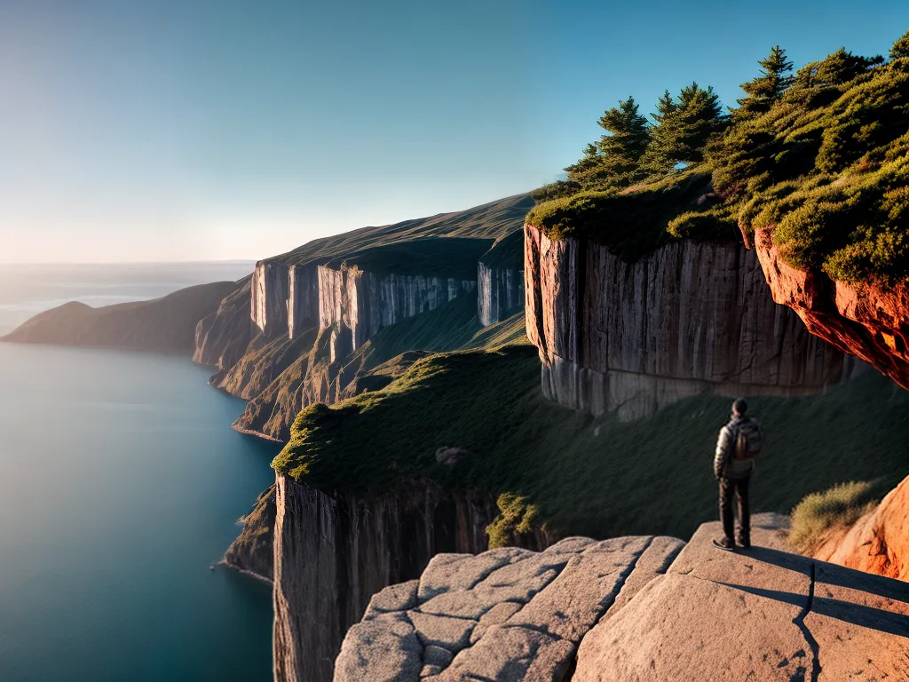 Fotos coragem sol cliff paisagem