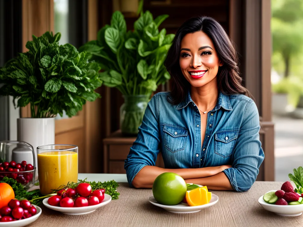 Fotos detox mulher sorrindo natureza frutas