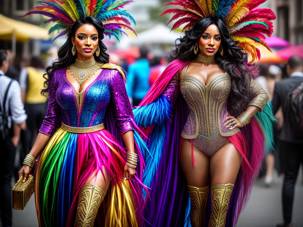 Fotos fantasias carnaval coloridas criativas