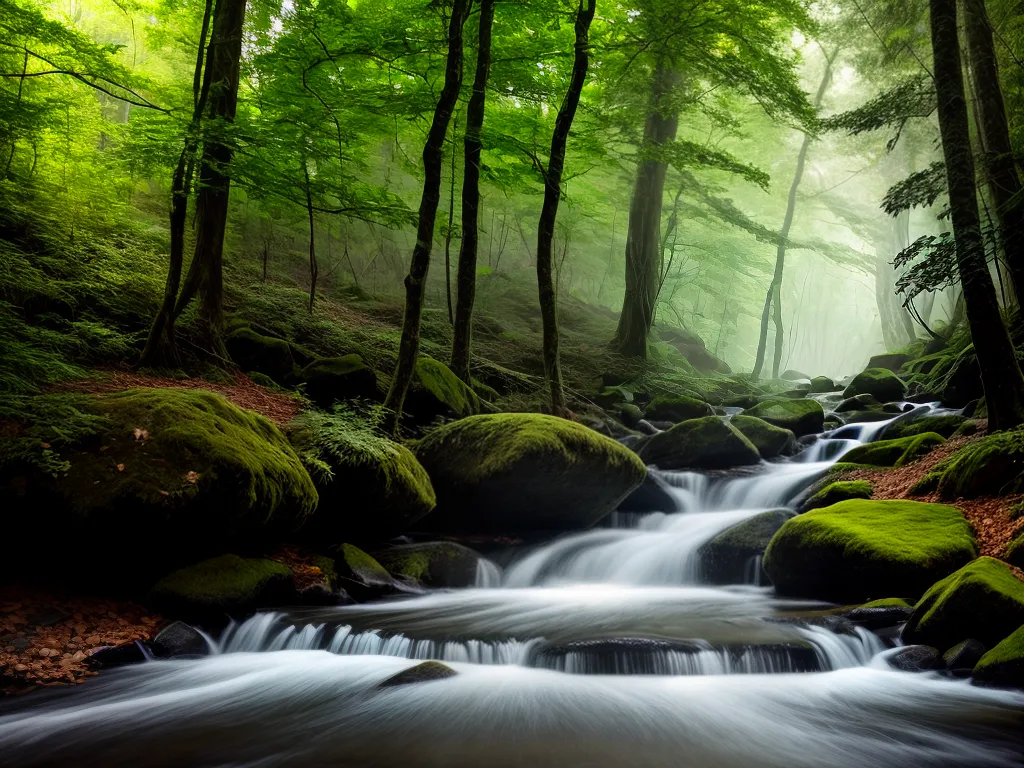 Fotos floresta verde rio pedras folhas