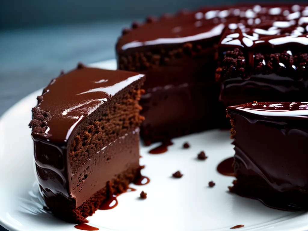 Fotos ganache chocolate cascata bolo
