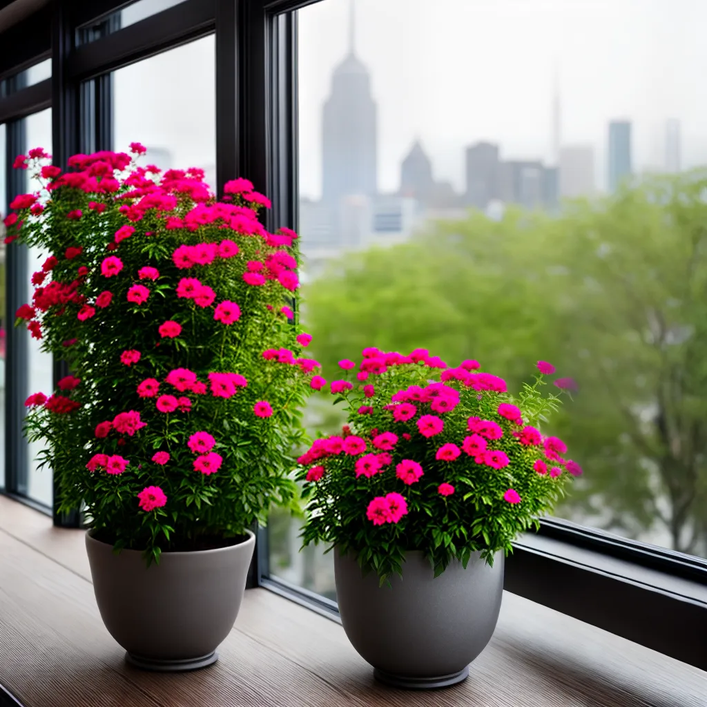 Fotos jardim janela flores cidade serenidade
