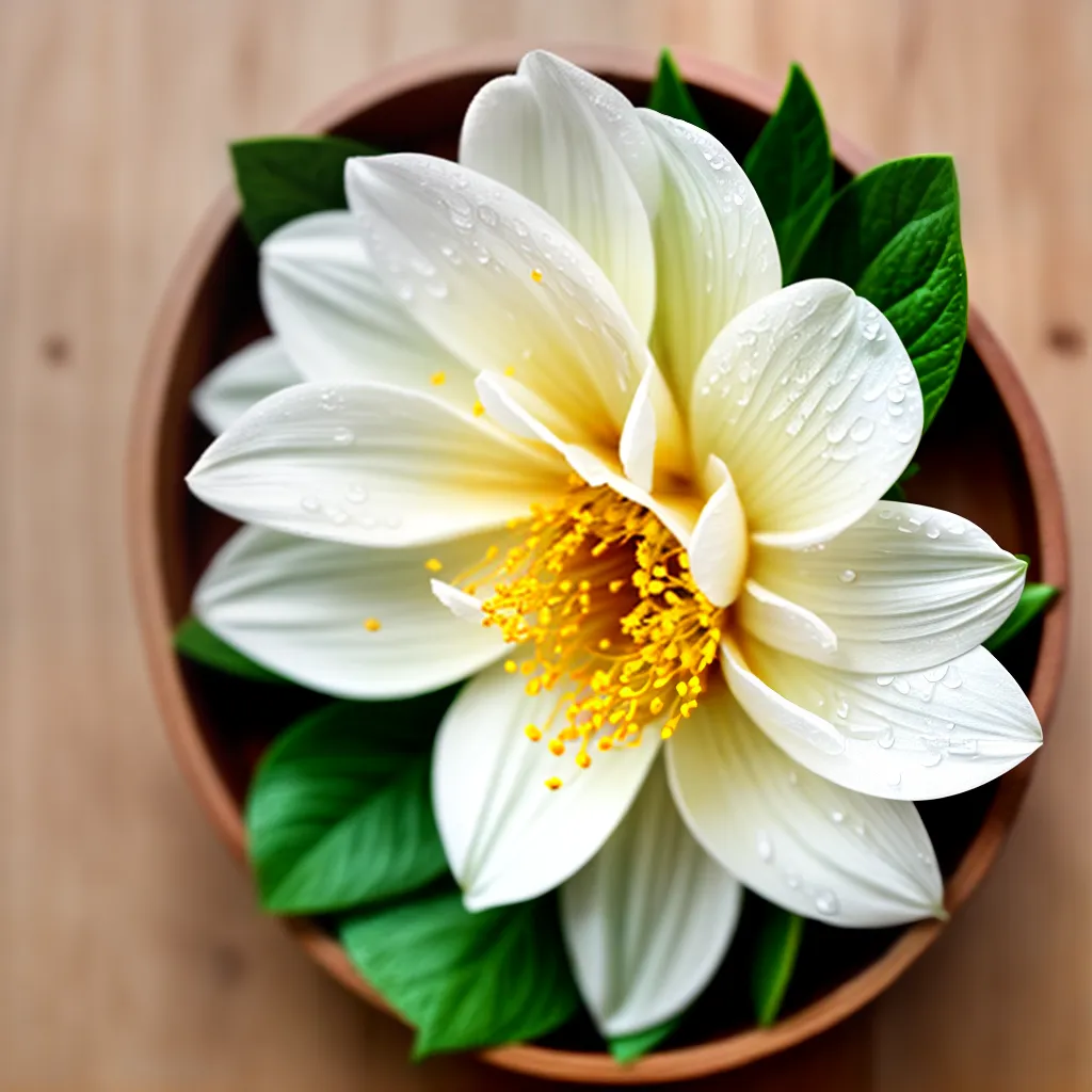 Fotos jasmine flores essencial oleo madeira