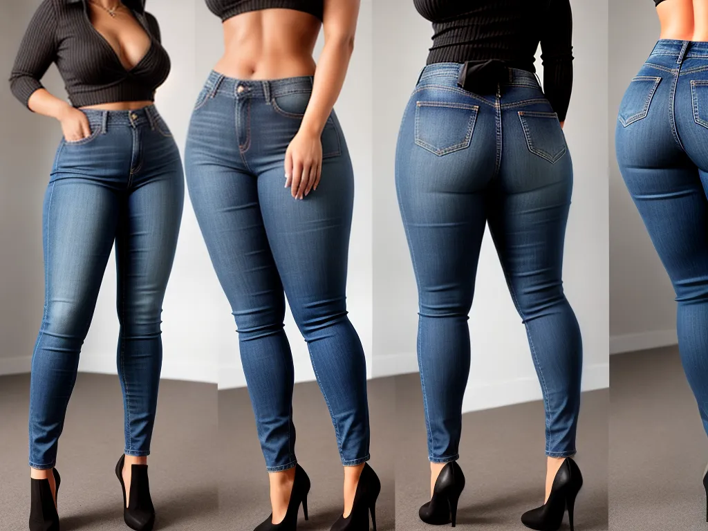 Fotos jeans corpo ajuste perfeito