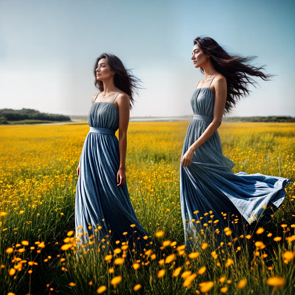 Fotos liberdade feminina campo vestido flor