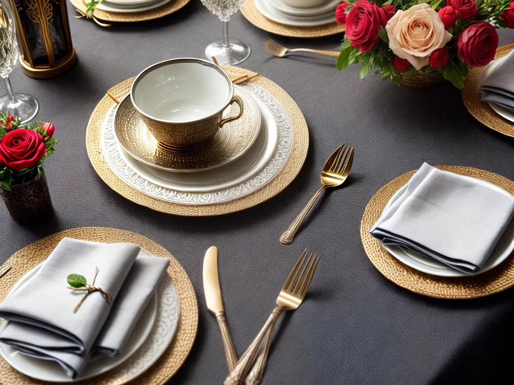 Fotos mesa jantar napkins dobrados criativos