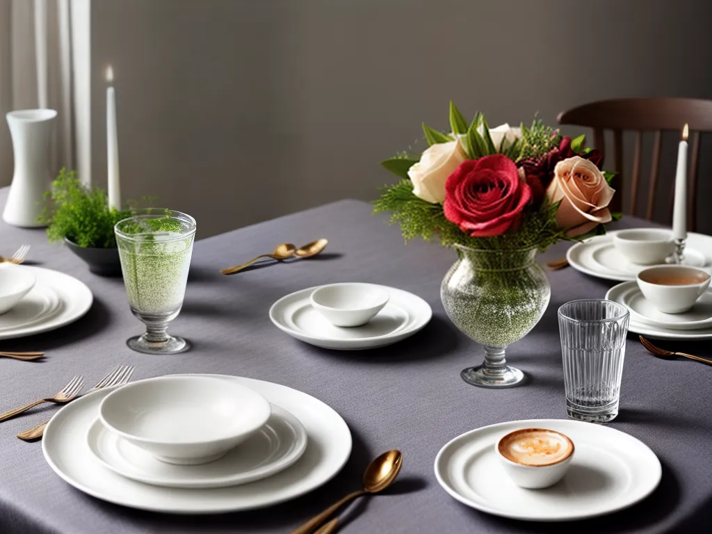 Fotos mesa jantar napkins dobrados elegantes 1