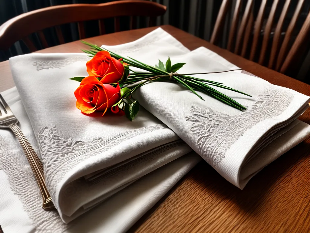 Fotos mesa jantar napkins dobrados elegantes