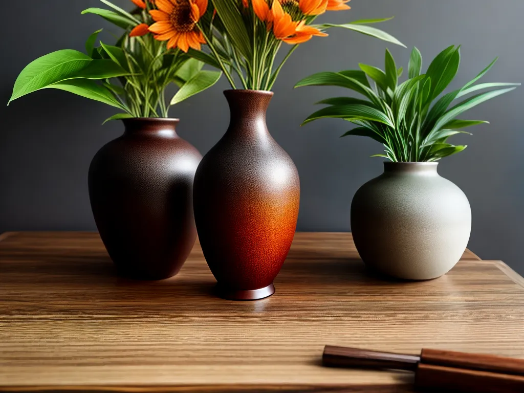 Fotos mesa madeira vases jatoba decoracao