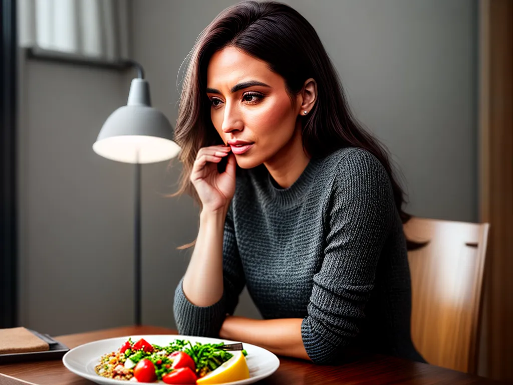 Fotos mulher comida ansiedade tratamento
