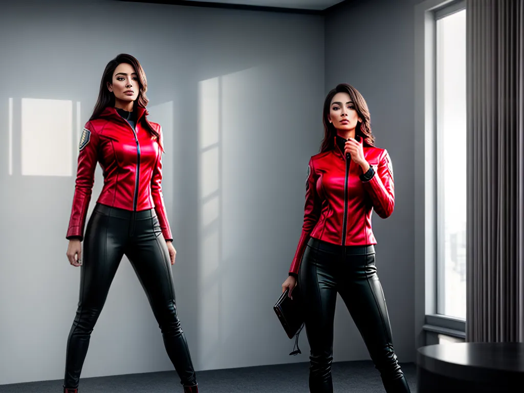 Fotos mulher espelho roupa vermelha motivacao