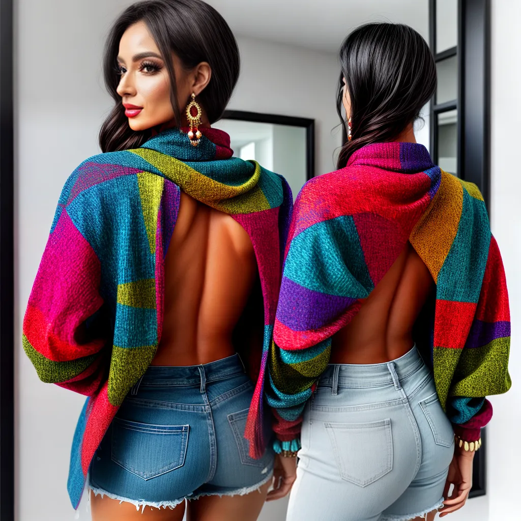 Fotos mulher roupa colorida espelho confianca