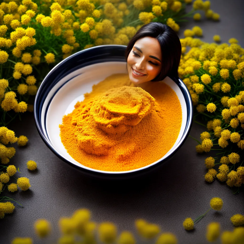 Fotos mulher sorrindo azafran flores amarelas