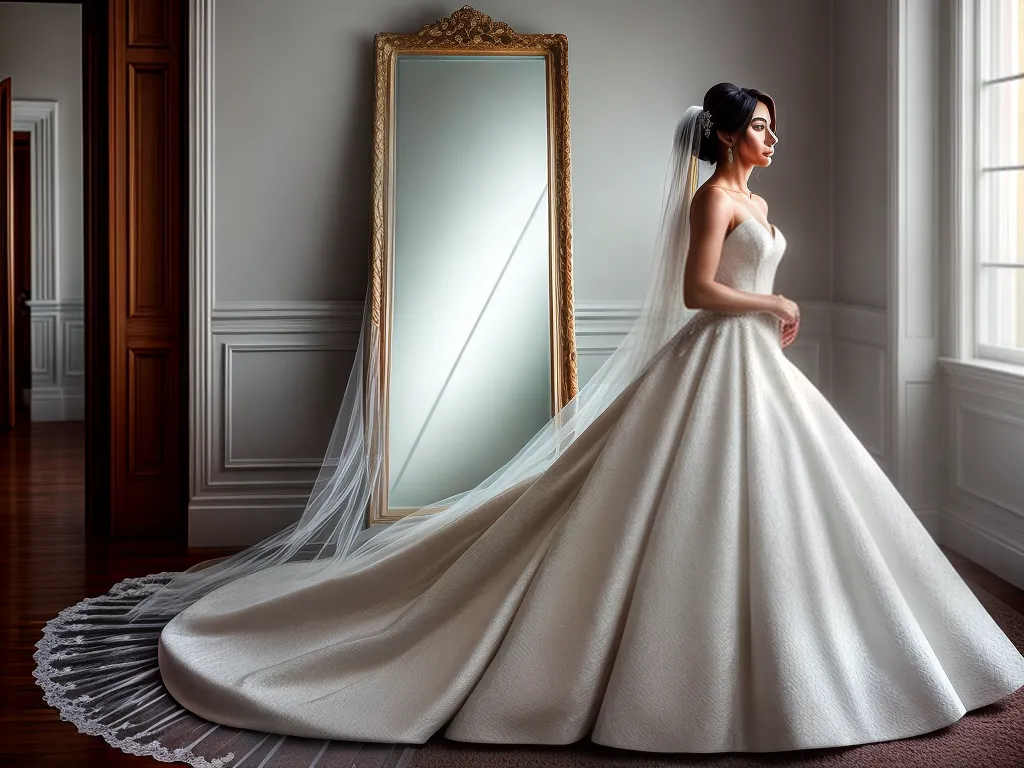 Fotos noiva espelho vestido ajustado
