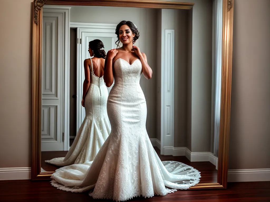 Fotos noiva vestido espelho sorriso confianca