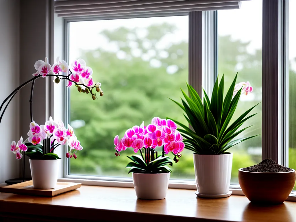 Fotos orquidea rosa janela cuidado decor