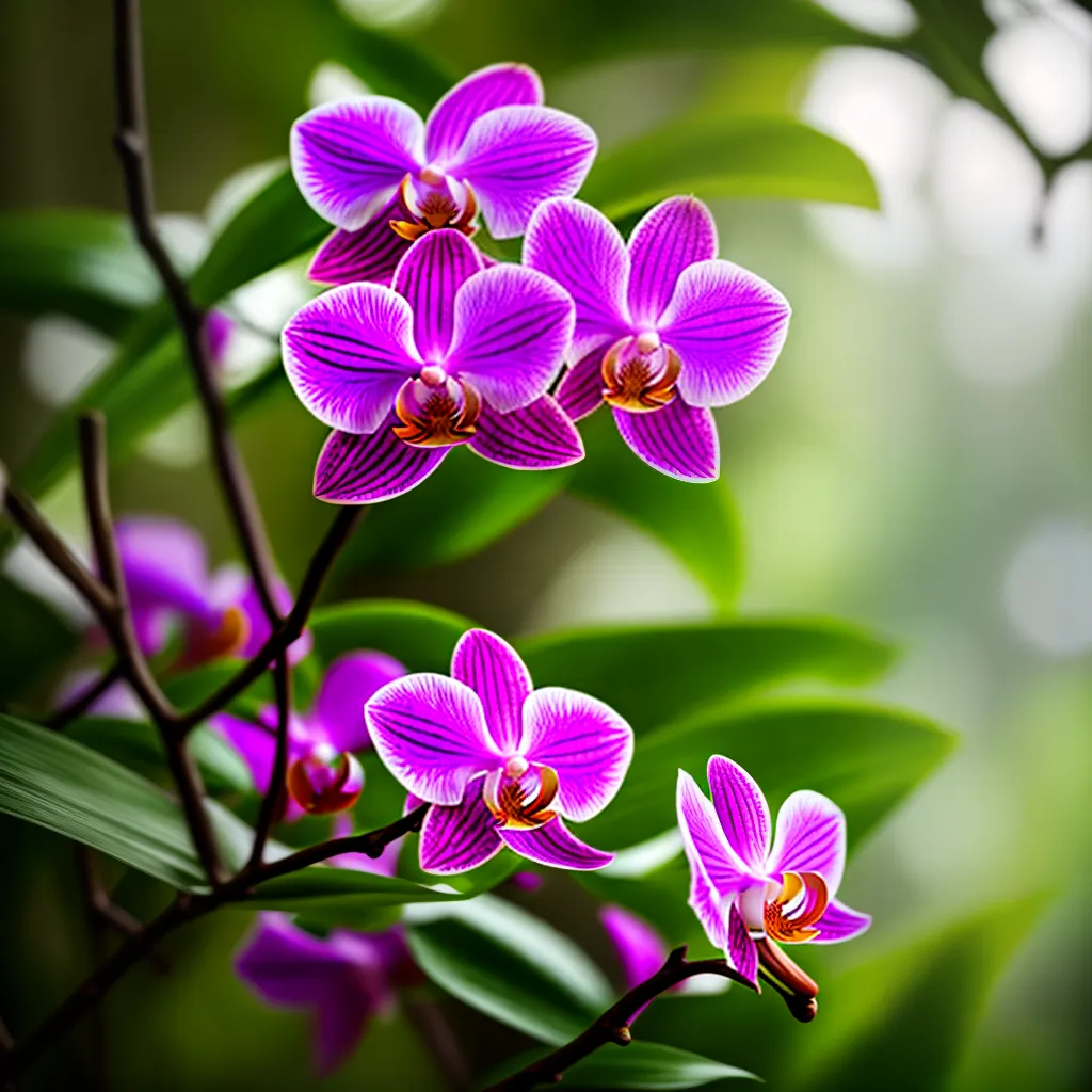 Fotos orquidea selvagem folhagem luz sombra