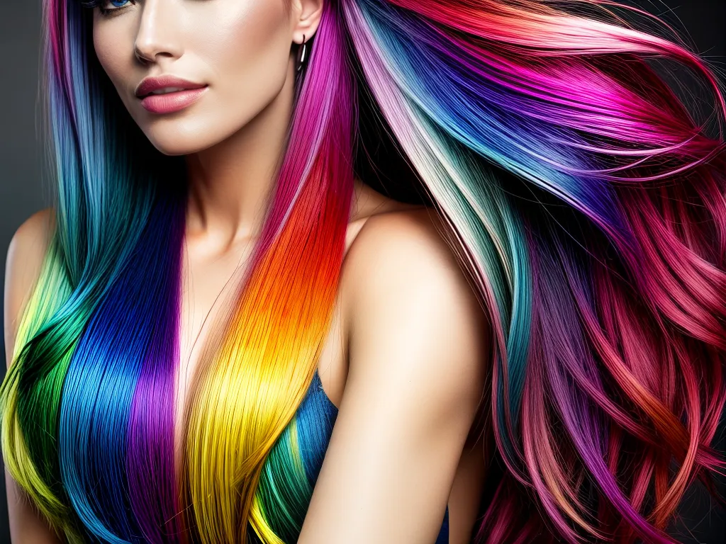 Fotos paleta cores vibrantes cabelo