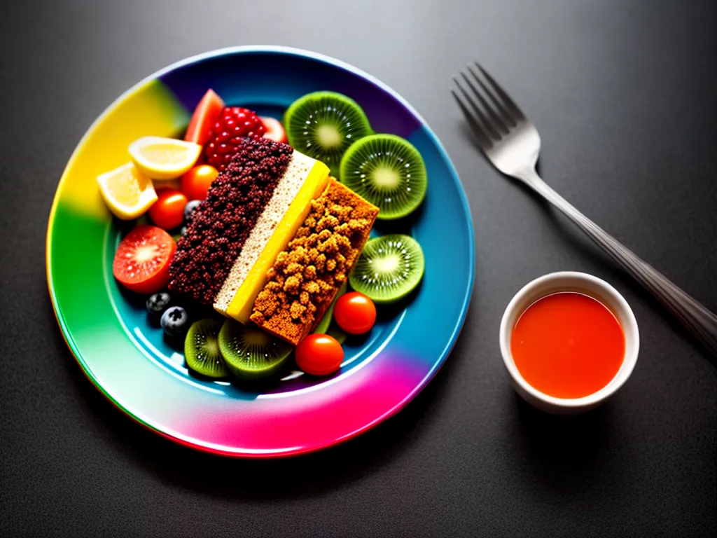Fotos prato colorido alimentos nutritivos