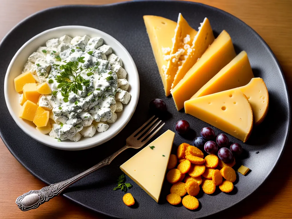 Fotos queijos variedade uvas crackers mel