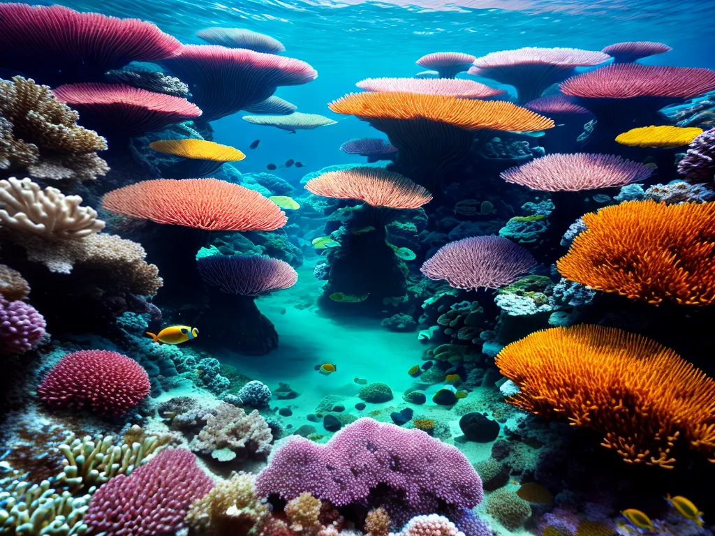 Fotos recife coral peixes agua sol