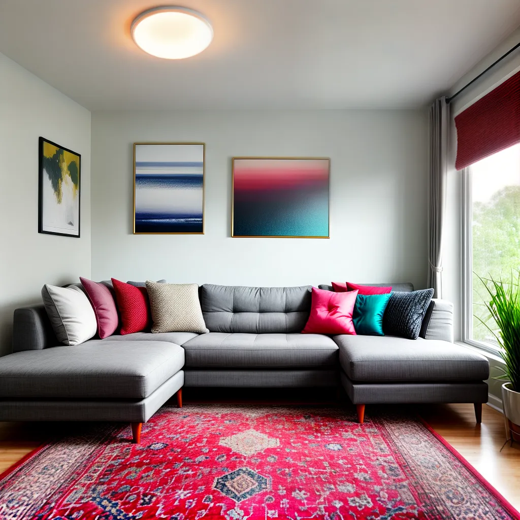 Fotos sala sofa cores estampas aconchego