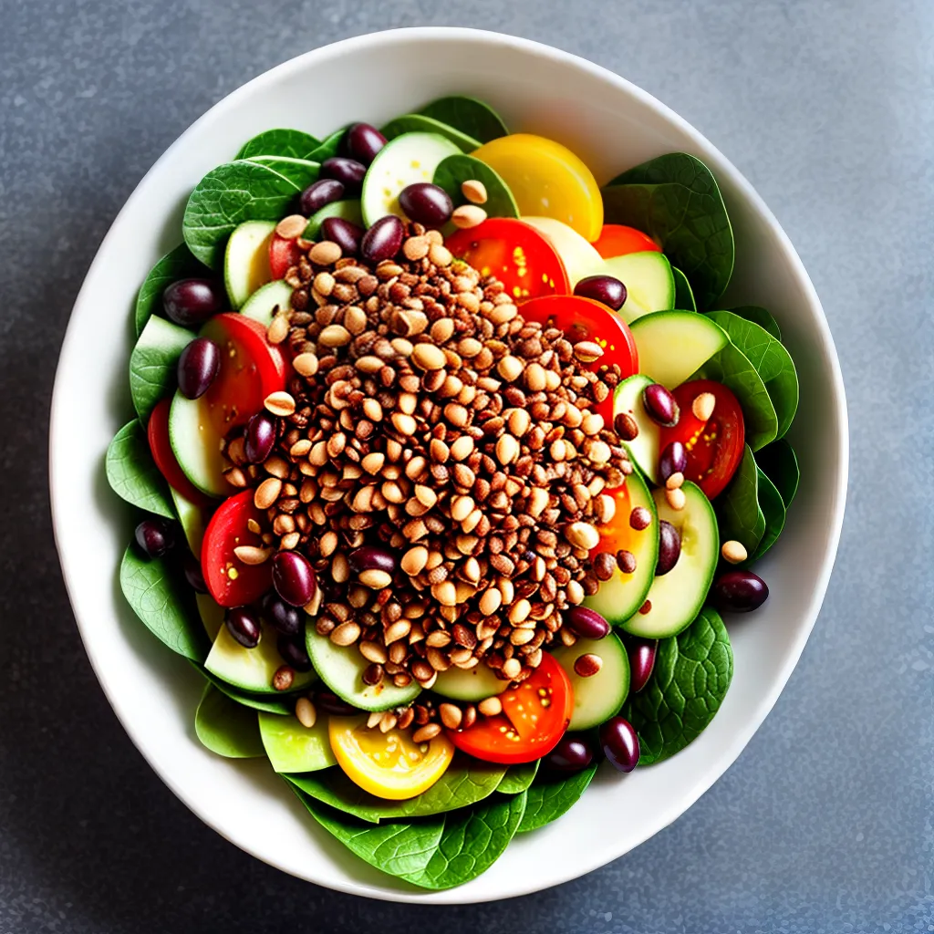 Fotos salada colorida buckwheat vegetais