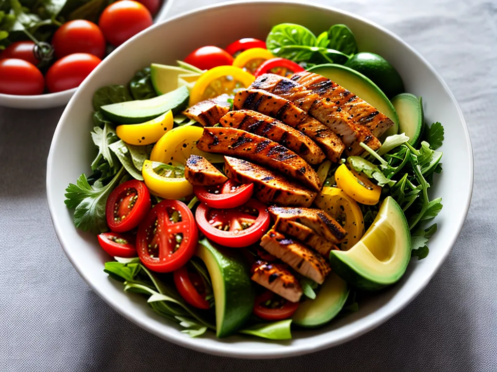 Fotos salada colorida ingredientes nutritivos