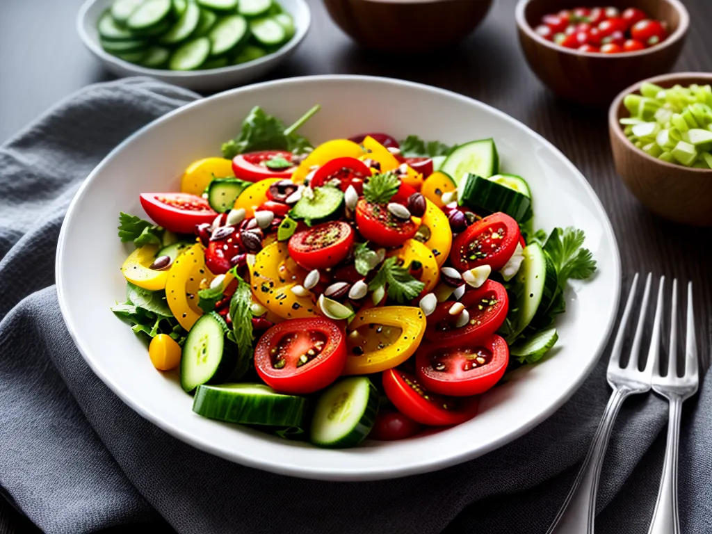 Fotos salada colorida legumes frescos