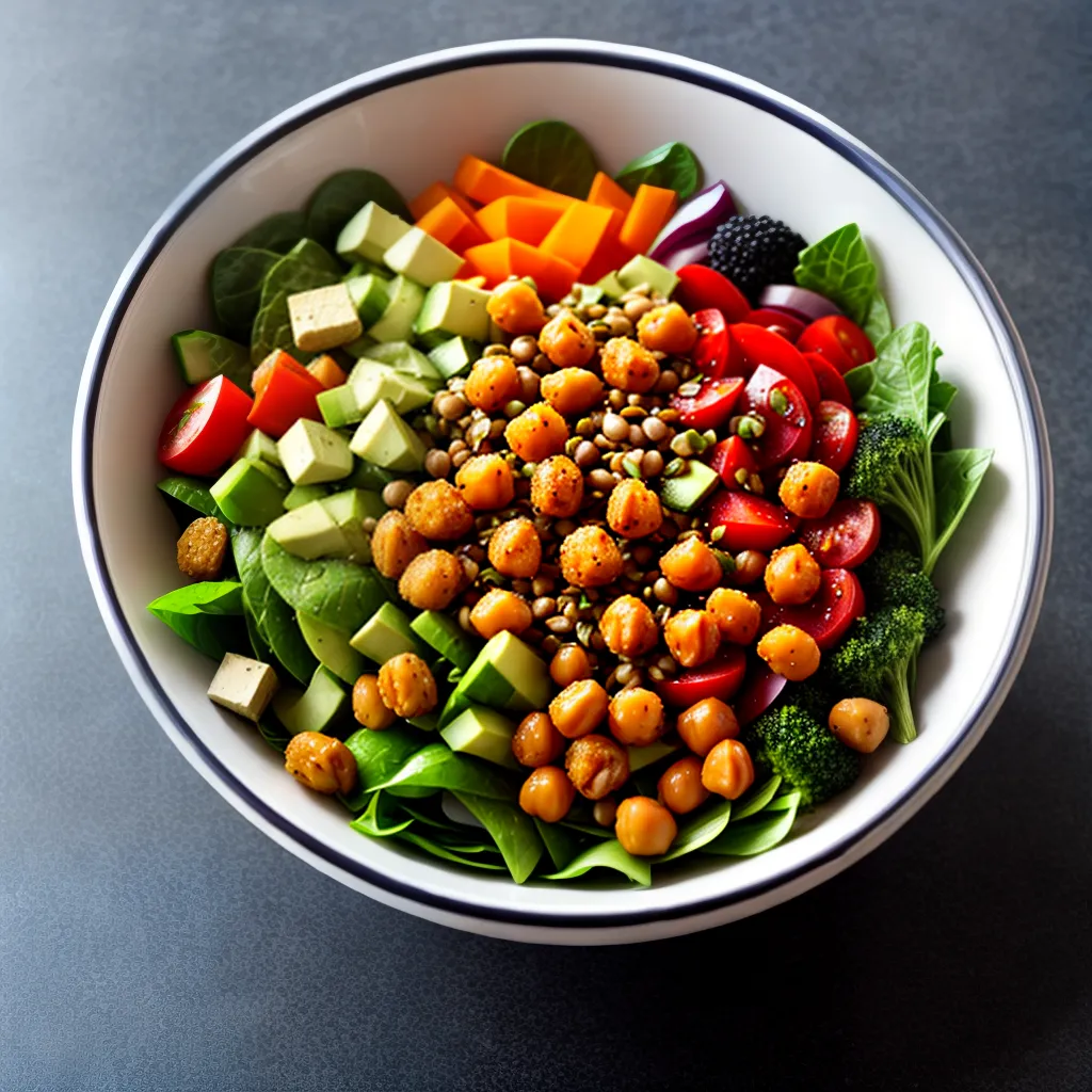 Fotos salada proteina vegetal colorida 1