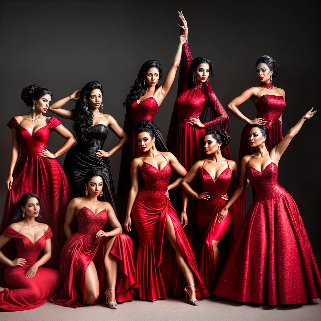 Fotos teatro mulher poderosa pose roupa vermelha