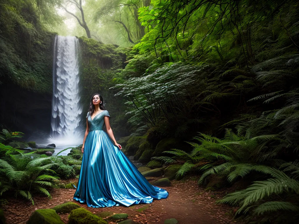 Fotos vestido iridescente floresta criatividade