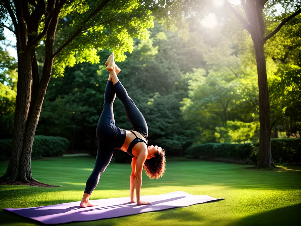 Fotos yoga mulher parque bemestar