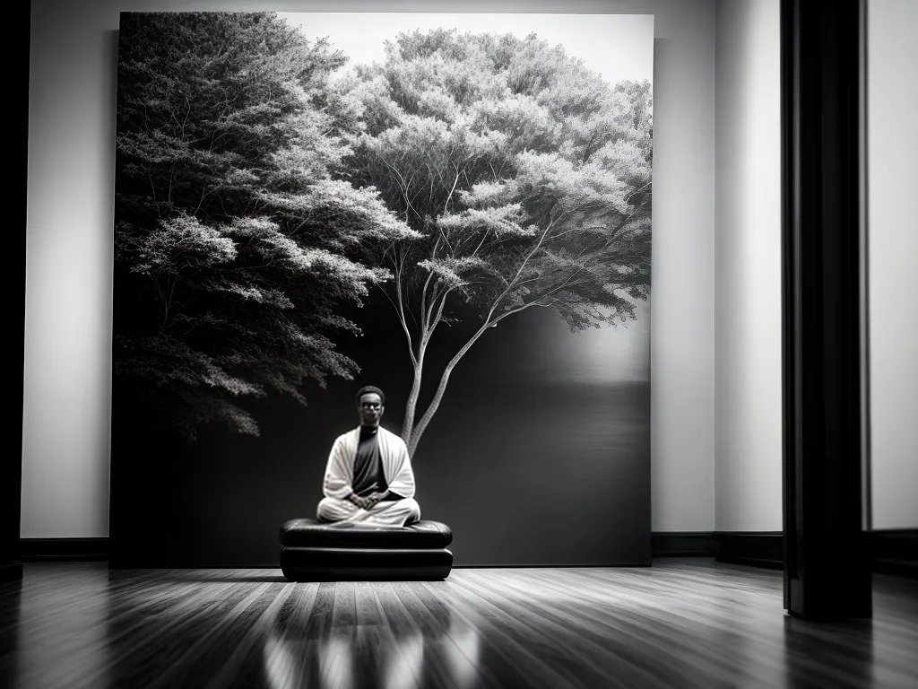 Fotos arte meditacao preto branco serenidade
