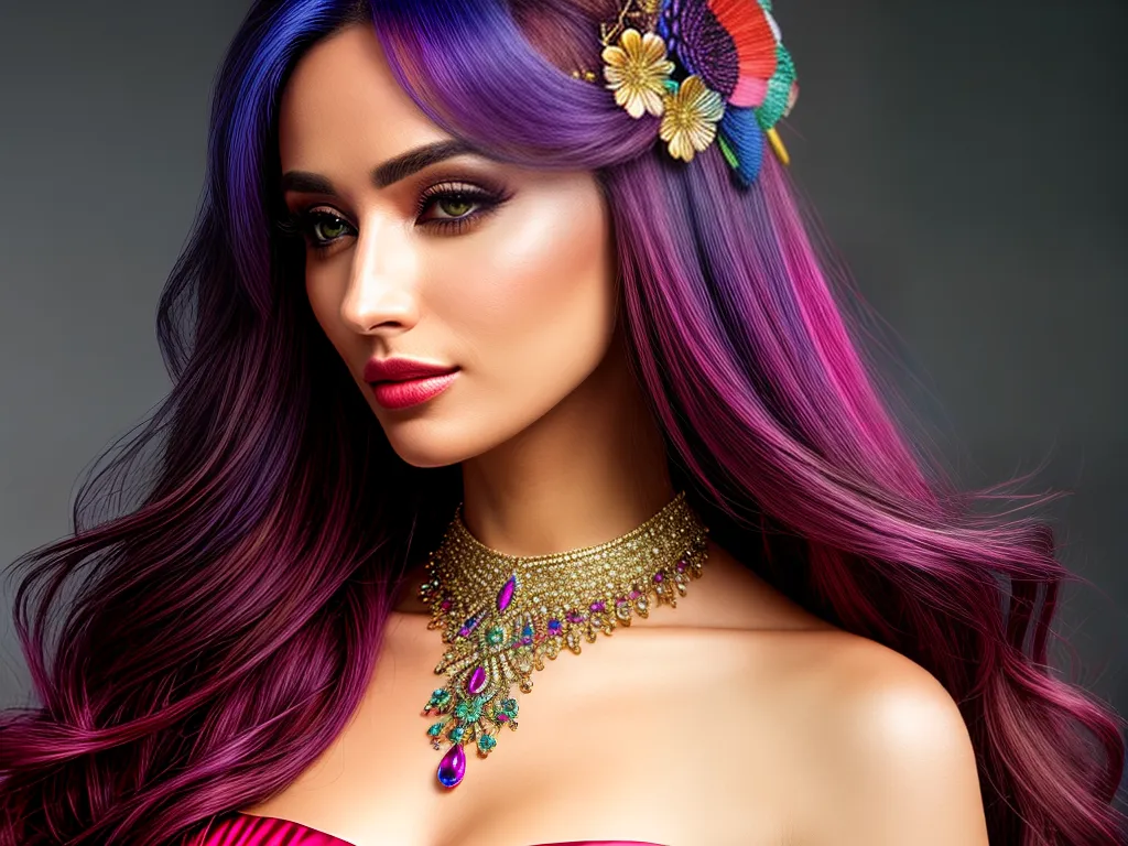 Fotos cabelo mulher clipes coloridos