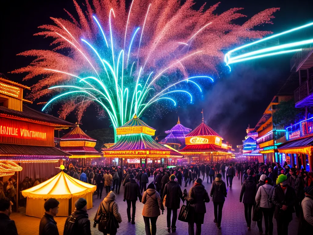 Fotos carnaval festivo luzes coloridas queimao