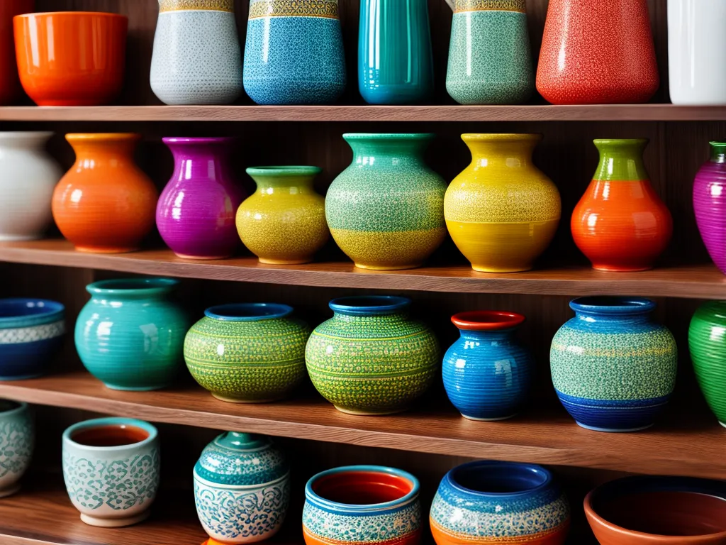 Fotos ceramica colorida variedade potes plantas