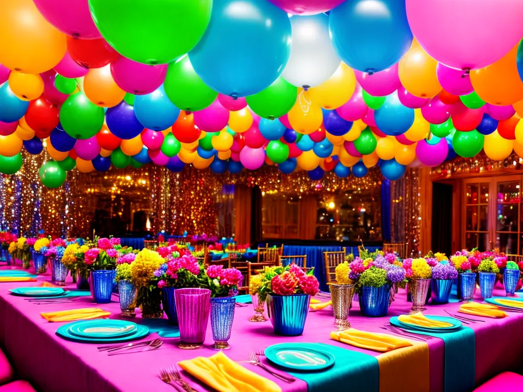 Fotos festa colorida baloes decoracao divertida