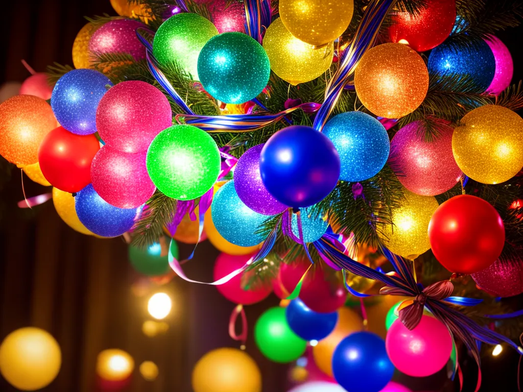 Fotos festa colorida baloes luzes