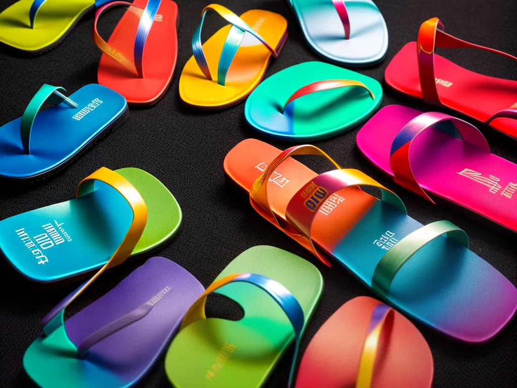 Fotos flip flops variedade cores padroes