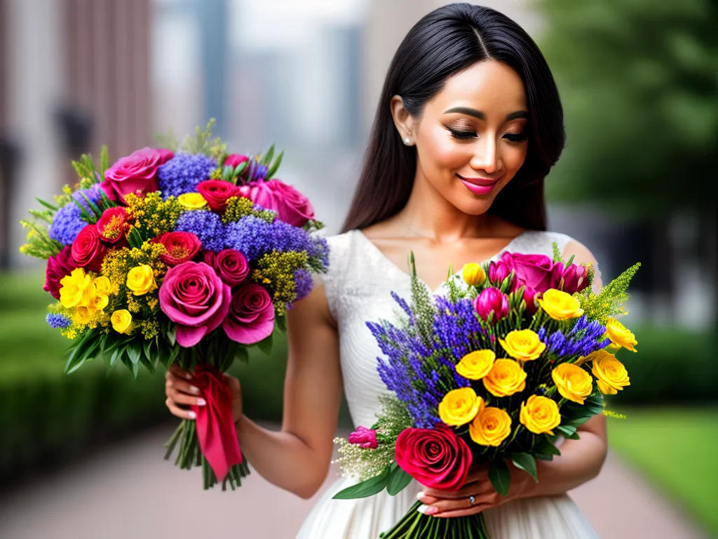 Fotos flores coloridas oferta sorriso generoso