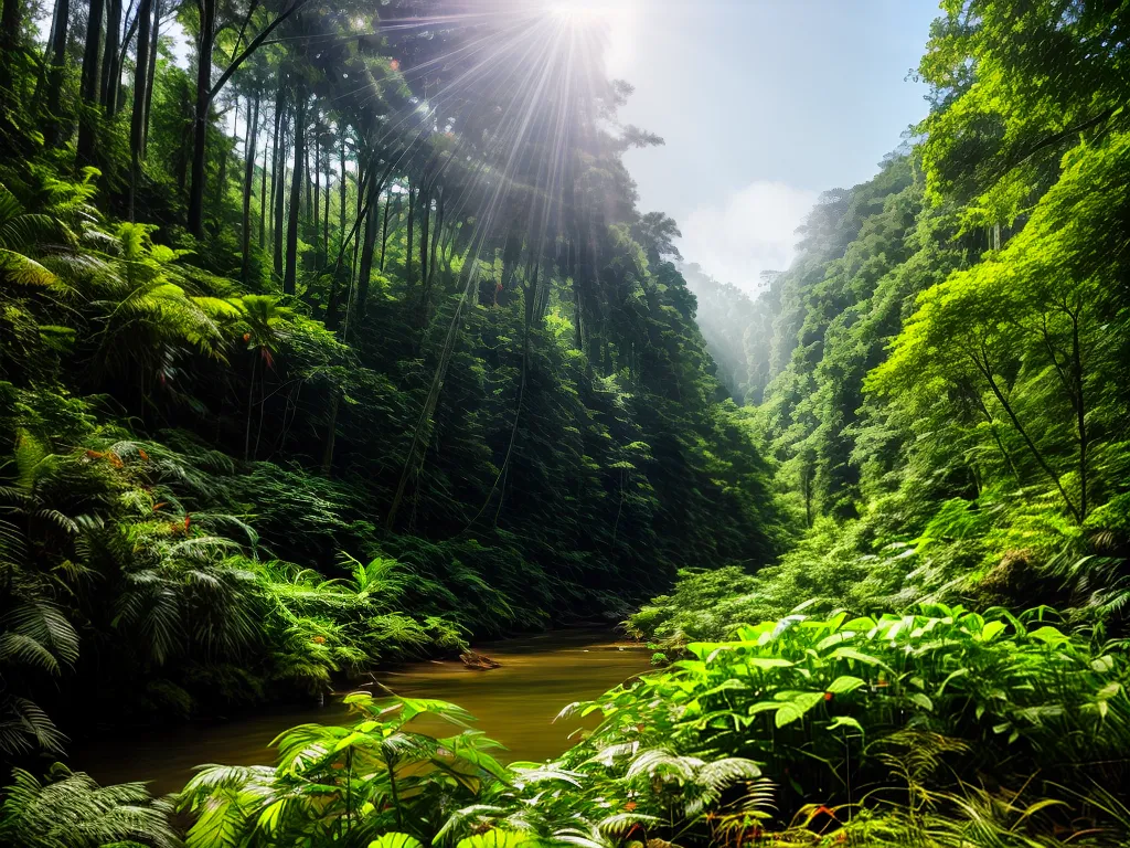 Fotos floresta verde vibrante biodiversidade